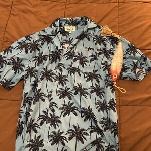 Levi's Blue Palm Print Men's Casual Shirt